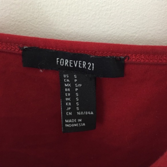 FOREVER 21 Red Side Striped Flag Bodysuit - Picture 11 of 11